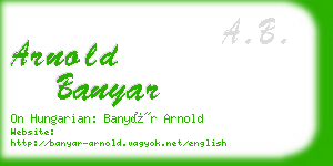 arnold banyar business card